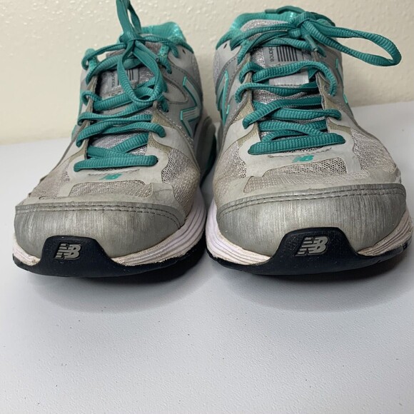 New Balance 1540 V2 W1540SG2 Silver Gray Teal Athletic Shoes Women’s 8 Roll Bar - Picture 4 of 8